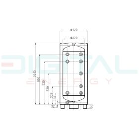 Digital Energy PWT-100L puffer tartály
