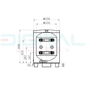 Digital Energy PWT-50L puffer tartály